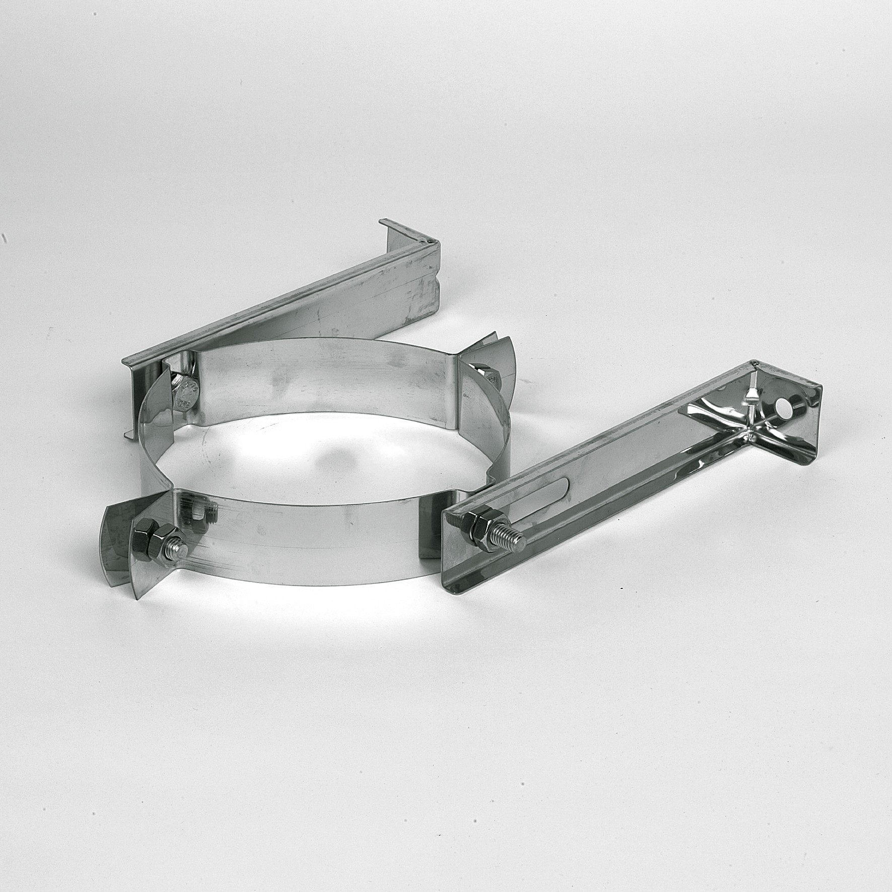 MUURBEUGEL DUBBELWANDIG INOX