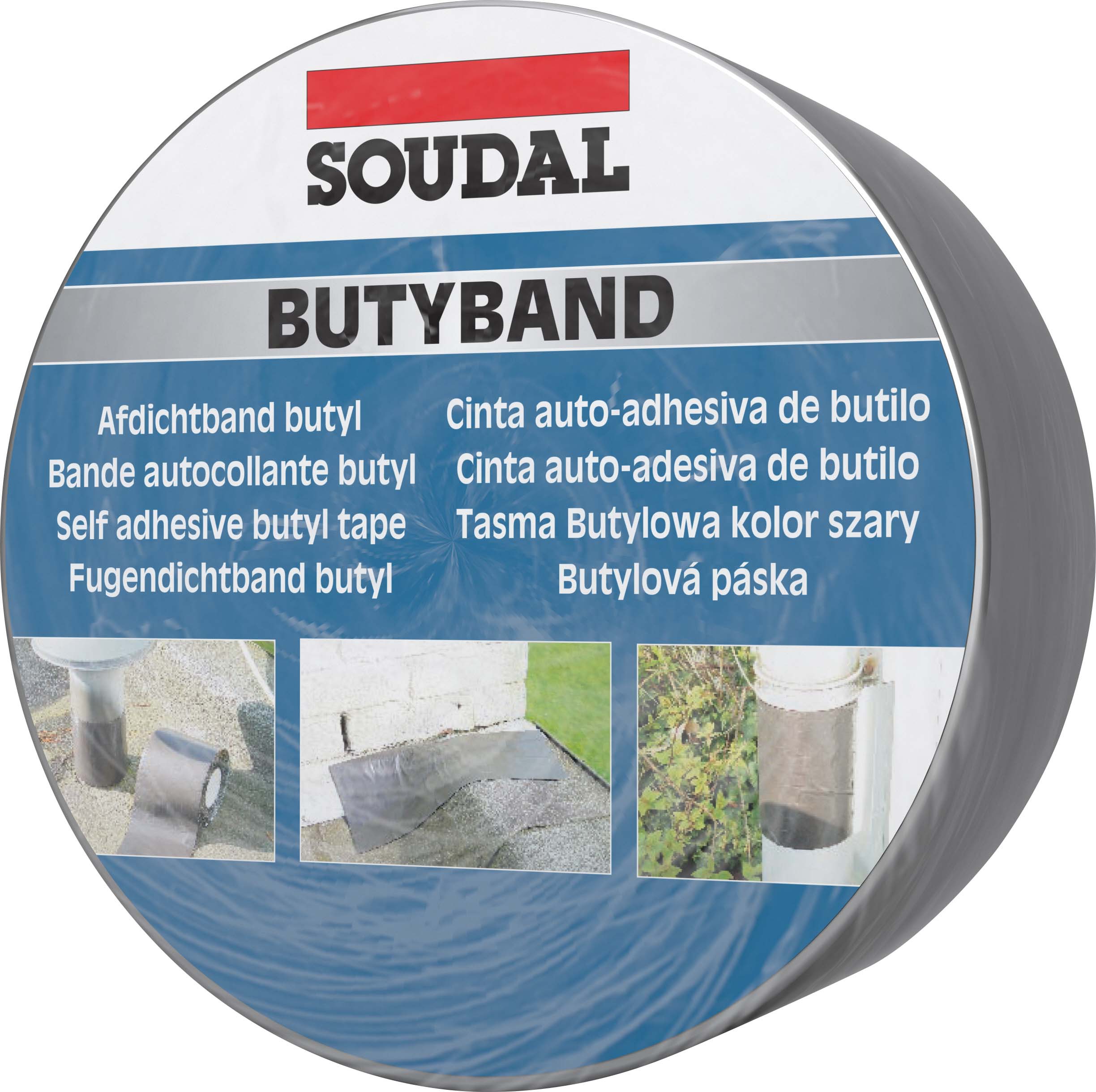 BUTYLBAND (10m/ROL) LOODKLEUR