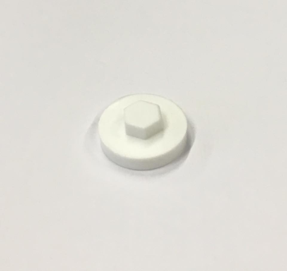 PVC KAPJE WIT 25MM (per 100 stuks)