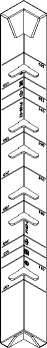 BUITENHOEK 40CM WIT (VOOR 183/156/131)