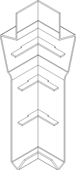 BUITENHOEK 18+21CM WIT