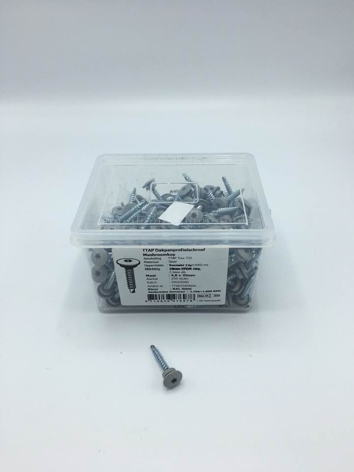 ZELFTAPPENDE VIJS MET RONDEL 4.2 X 32MM ZILVERGRIJS (per 250 stuks)