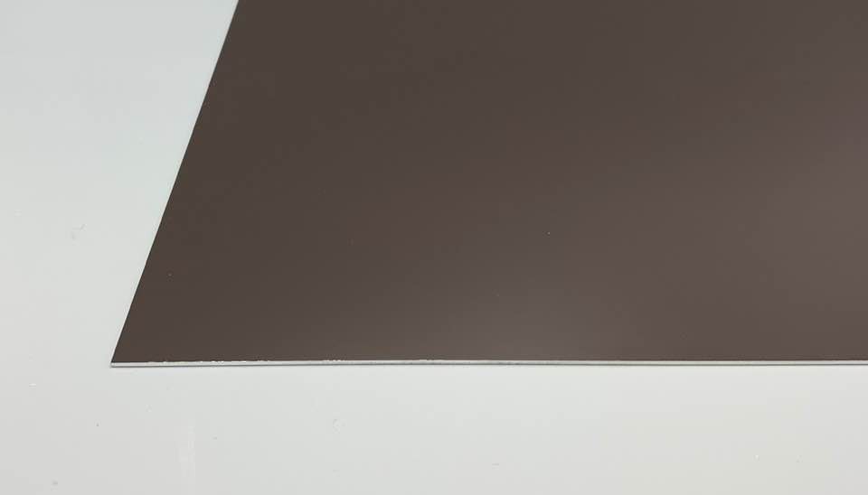 1.25m X 2.50m BRUIN (ral 8019) ALU. PLAAT 1.50mm DIK