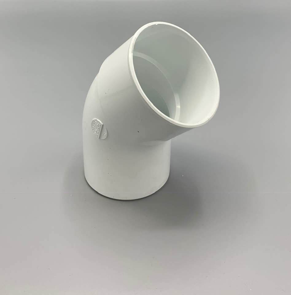 BOCHT Ø80 45° WIT