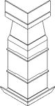 BINNENHOEK 18+21CM WIT