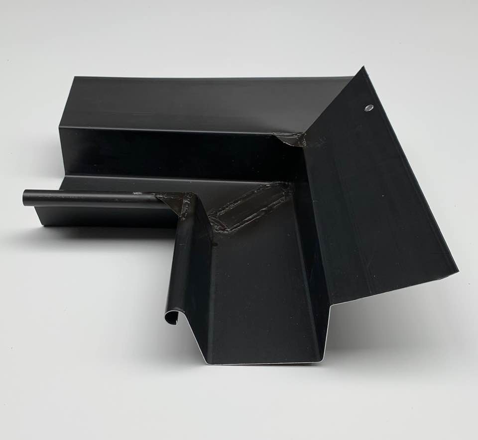 BINNENHOEK MET SLAB ZINK ZWART