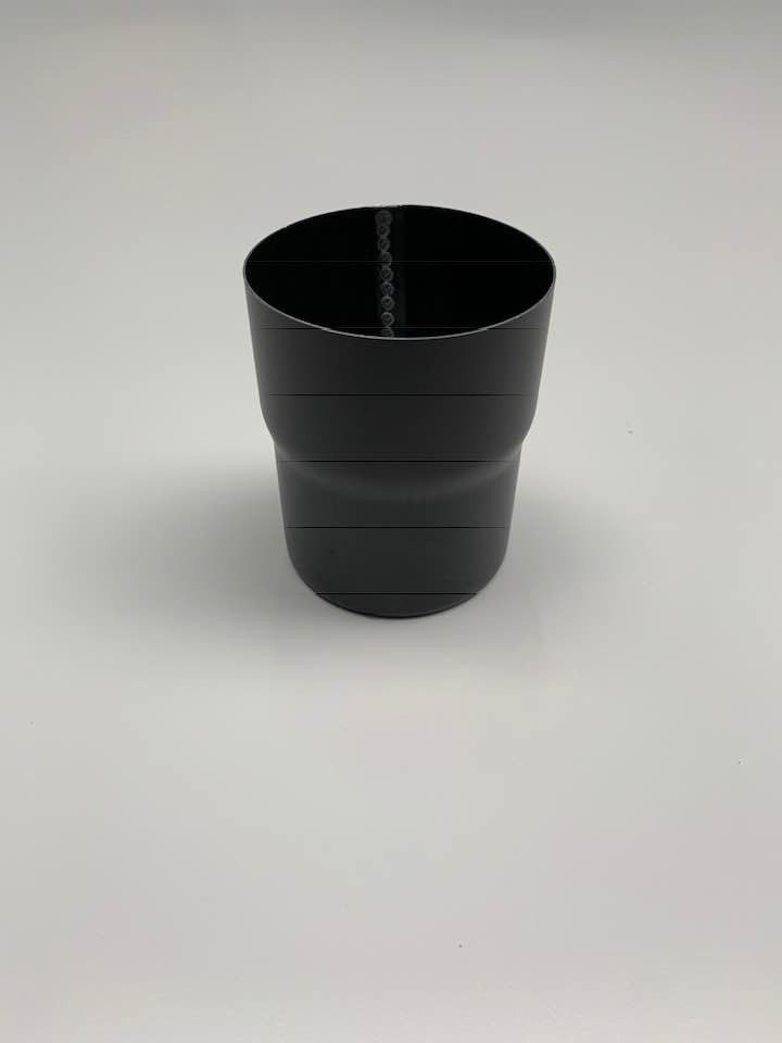 MOF Ø80 ZINK ZWART