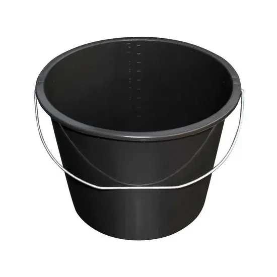 Huchem Zwarte Bouwemmer 12 L Robuuste Professionel
